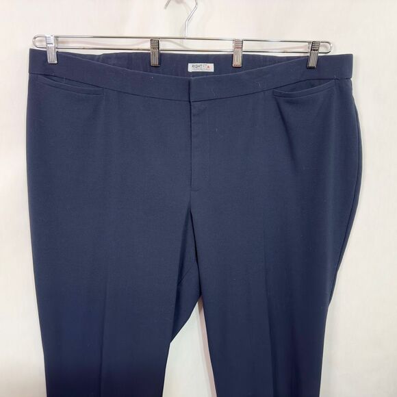 Catherines Plus Size 26W Dress Pants Navy Blue Trousers Right Fit Pockets 860 - Picture 3 of 8